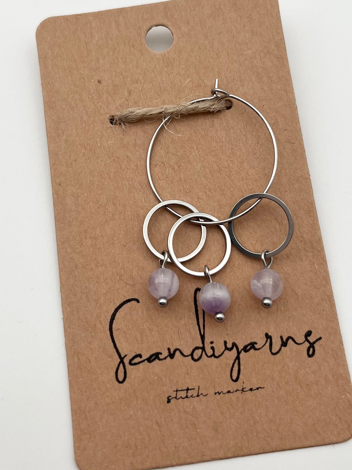 Amethyst mit kleinem Ring 3er Set Silber