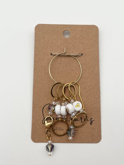 Reihenzähler 1-5 Facettperle mit kleinem Ring Gold