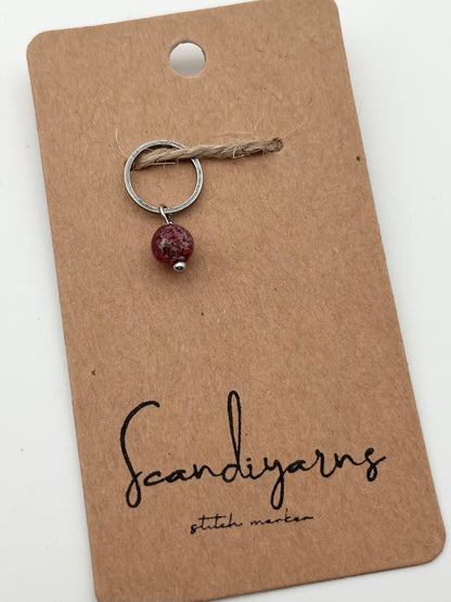 Erdbeerquarz mit kleinem Ring Silber