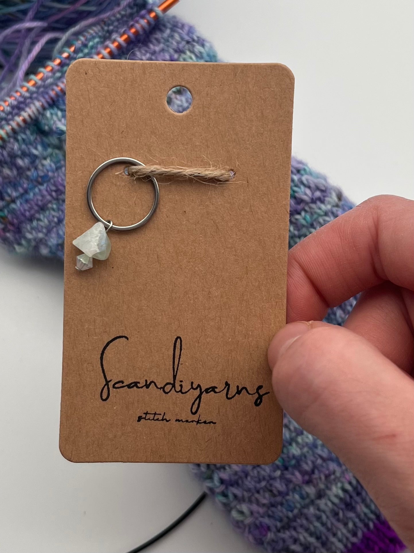 Fluorit und Facettperle mit großem Ring Silber