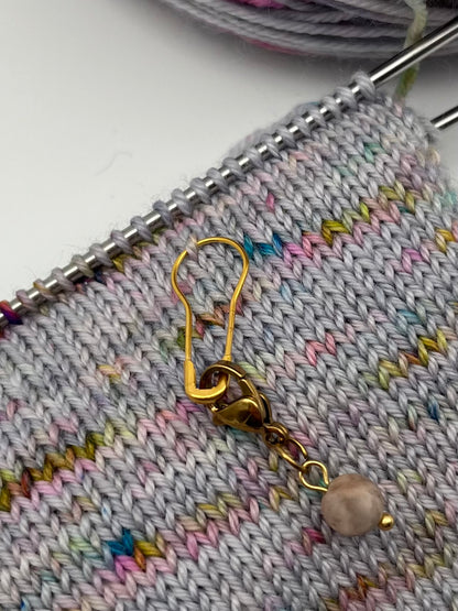 Sonnenstein mit Karabiner 3er Set Gold