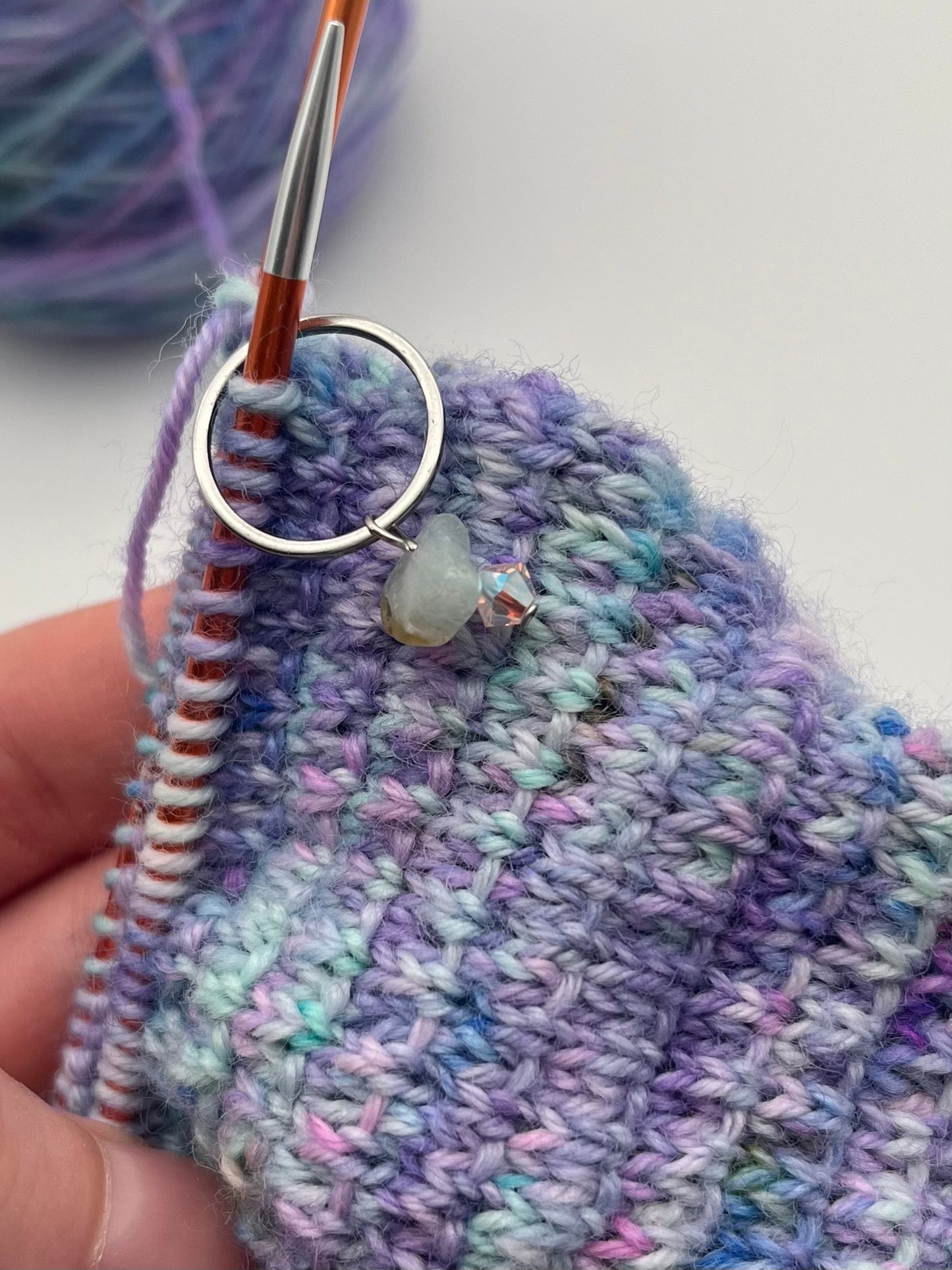 Morganit und Facettperle mit großem Ring Silber