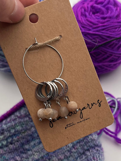 Sonnenstein mit Huggie 5er Set Silber