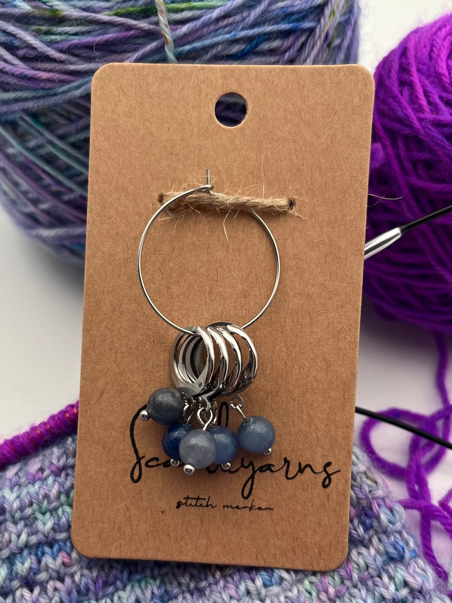 Aventurin mit Huggie 5er Set Silber