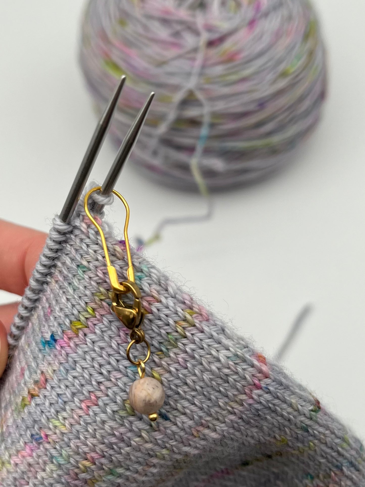 Sonnenstein mit Karabiner 5er Set Gold