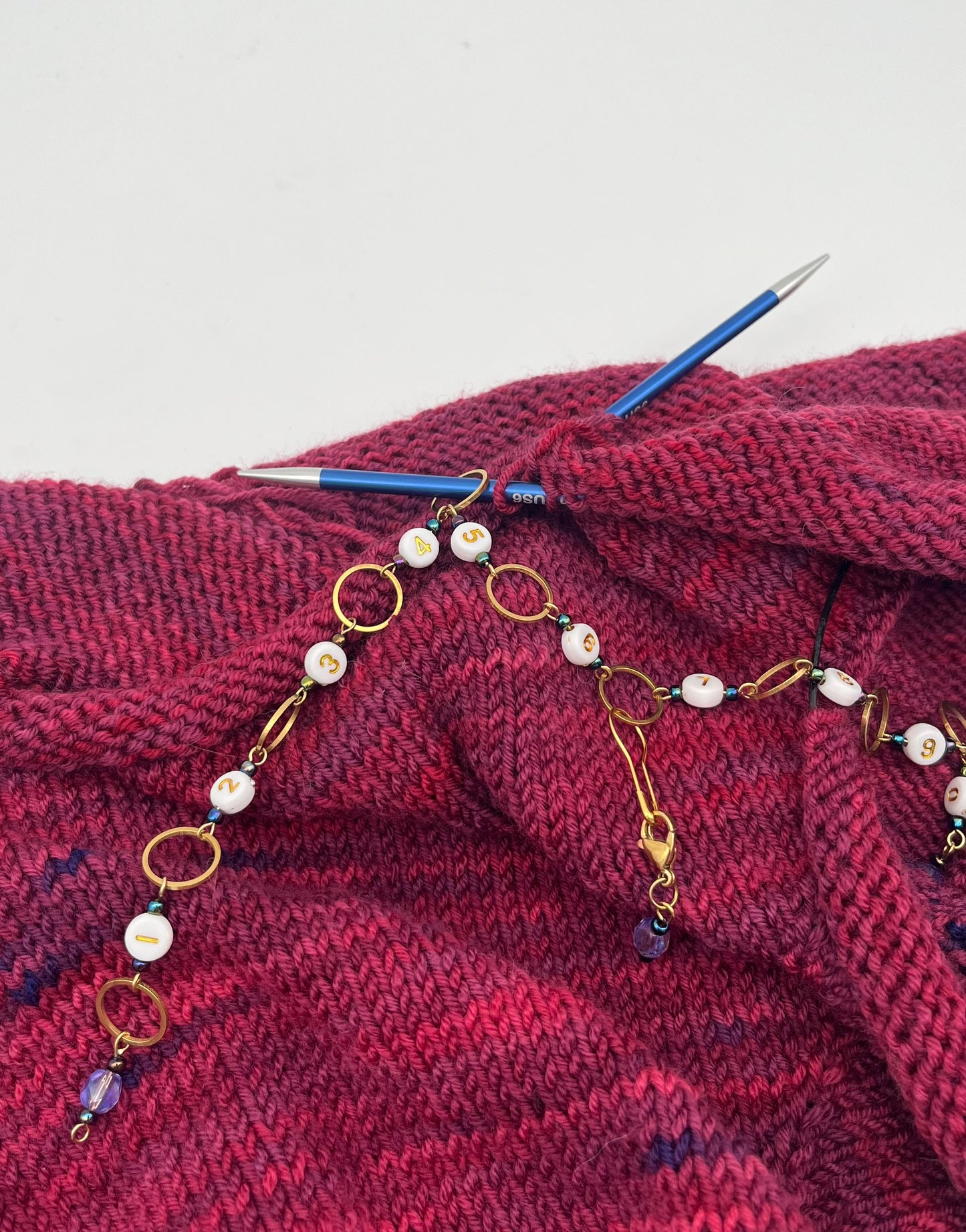 Reihenzähler 1-10 Rondellperle mit kleinem Ring Gold