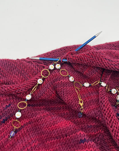 Reihenzähler 1-10 Rondellperle mit kleinem Ring Gold