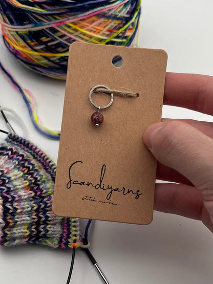 Erdbeerquarz mit kleinem Ring Silber