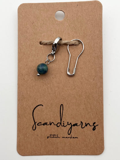 Lapislazuli mit Karabiner Silber