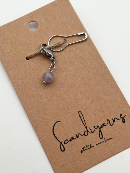 Amethyst mit Karabiner Silber