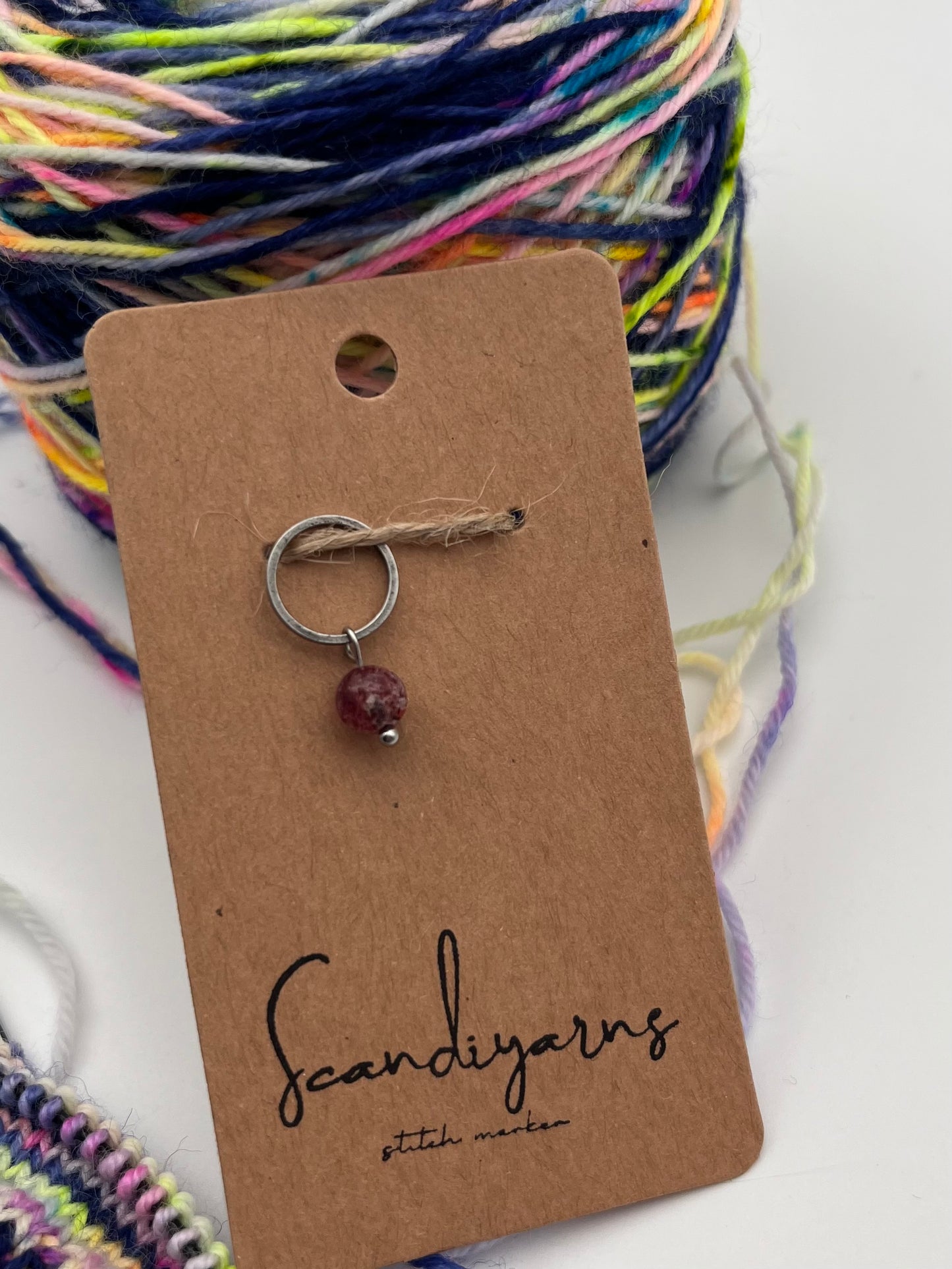 Erdbeerquarz mit kleinem Ring Silber