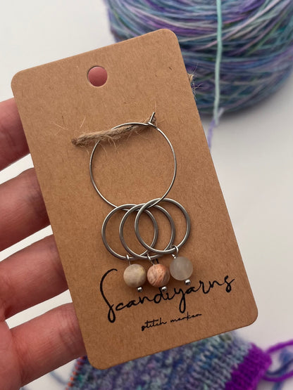 Sonnenstein mit großem Ring 3er Set Silber