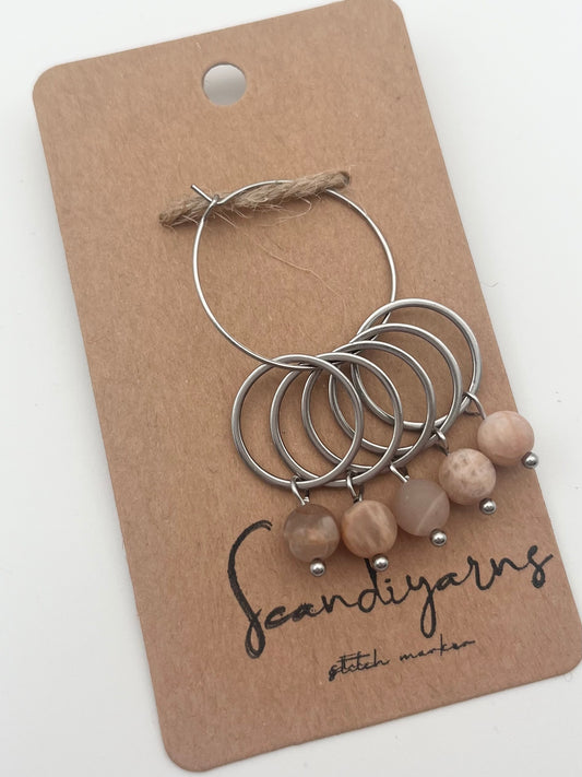 Sonnenstein mit großem Ring 5er Set Silber