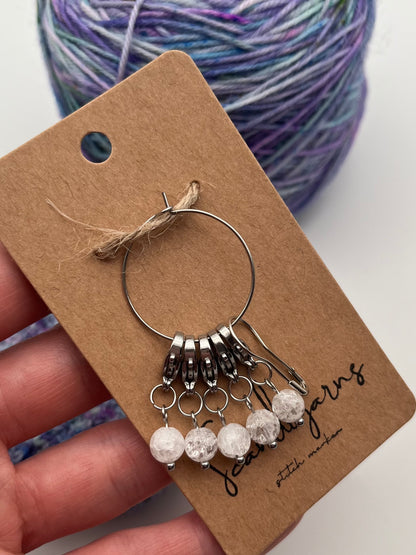 Quarz mit Karabiner 5er Set Silber