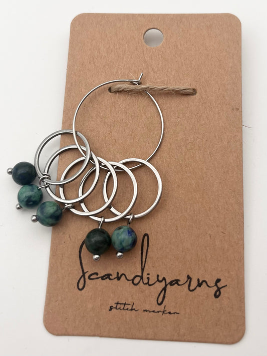 Lapislazuli mit großem Ring 5er Set Silber