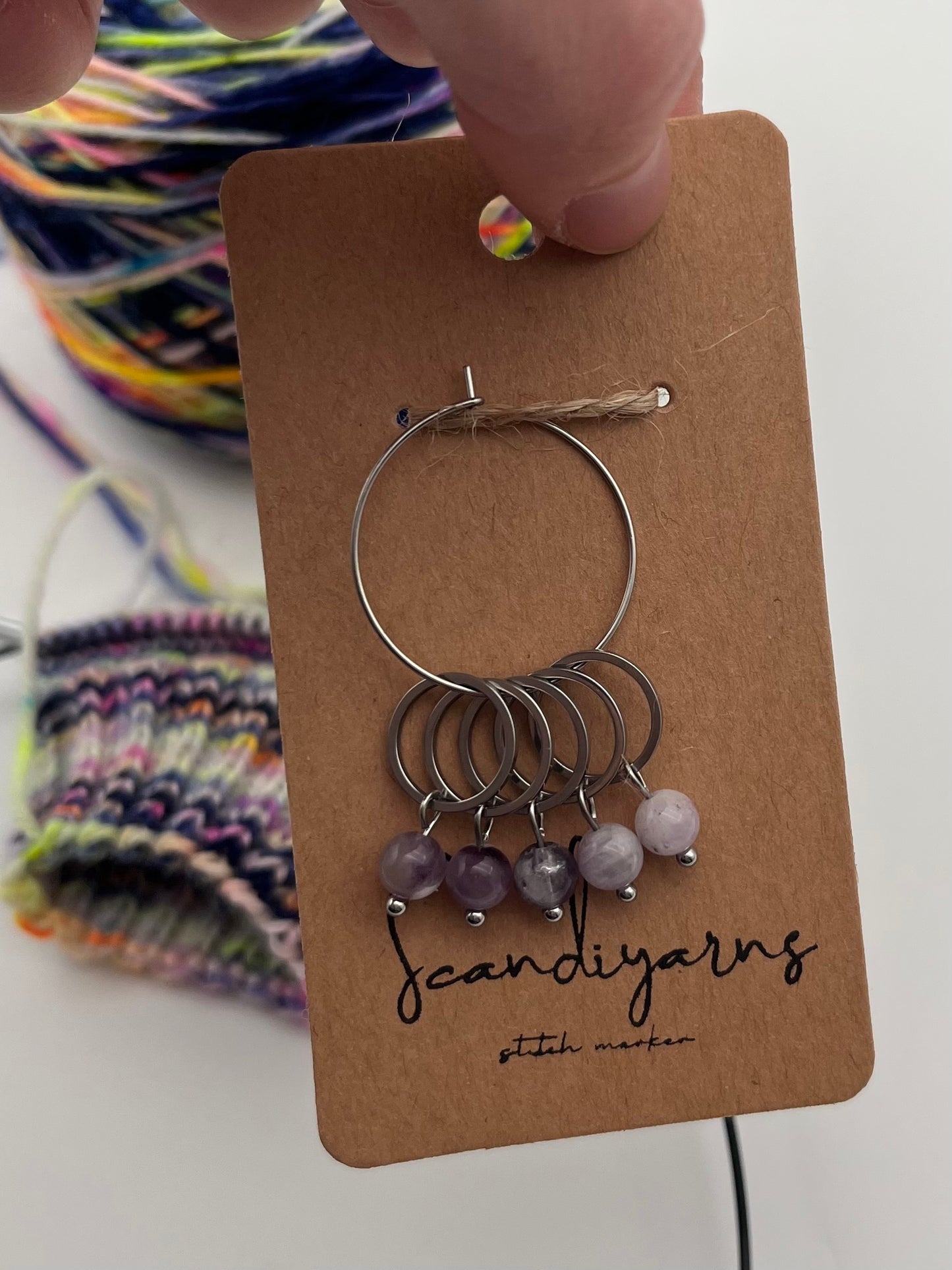 Amethyst mit kleinem Ring 5er Set Silber