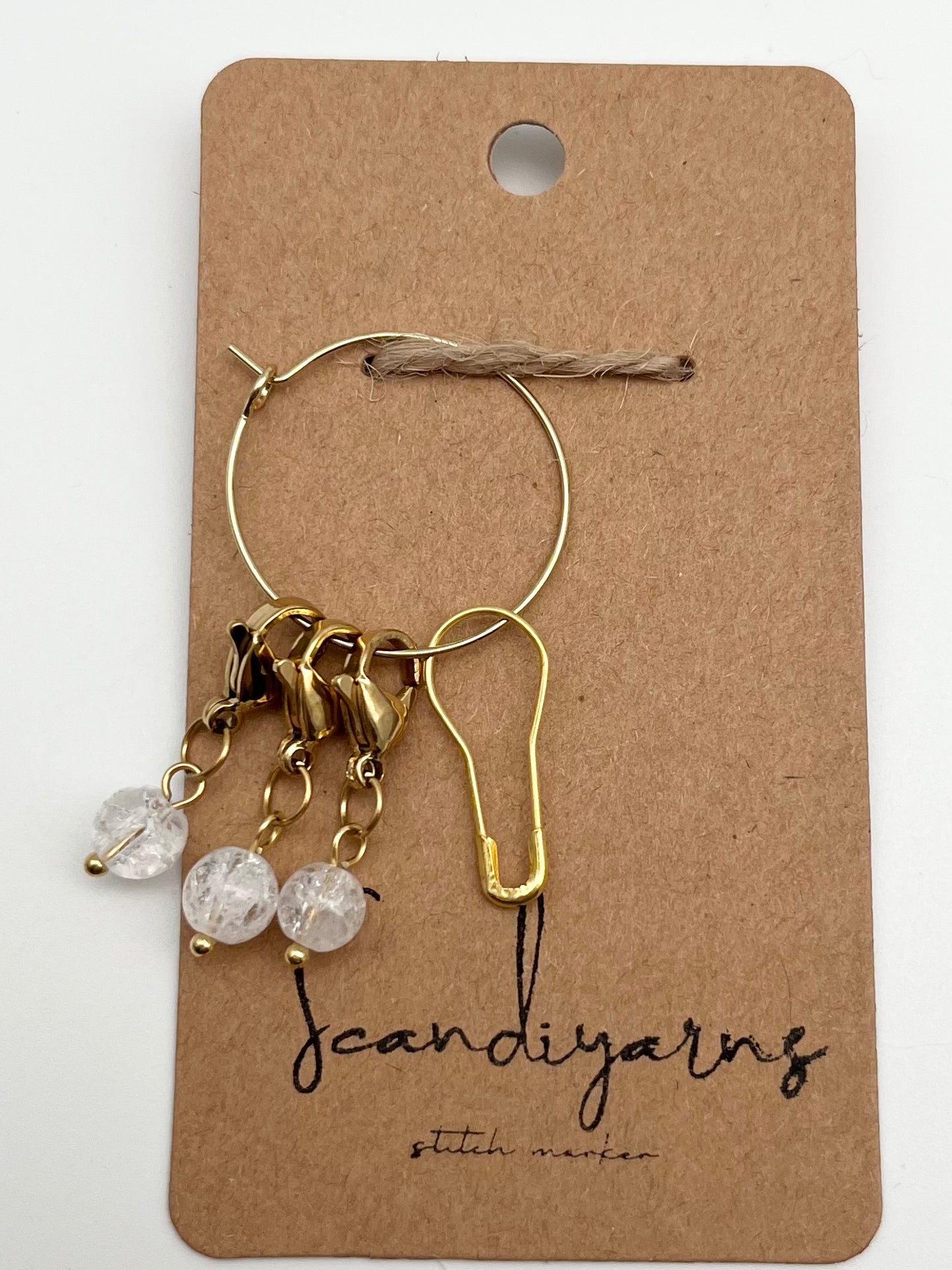 Quarz mit Karabiner 3er Set Gold