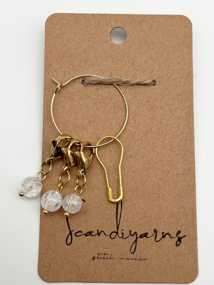 Quarz mit Karabiner 3er Set Gold