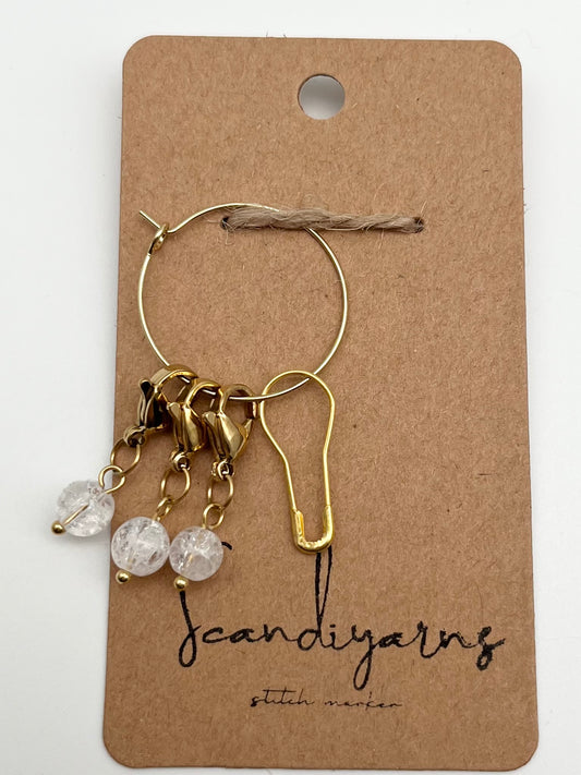 Quarz mit Karabiner 3er Set Gold