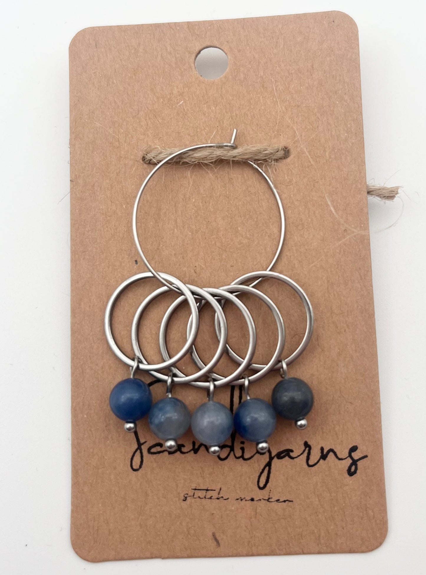 Aventurin mit großem Ring 5er Set Silber