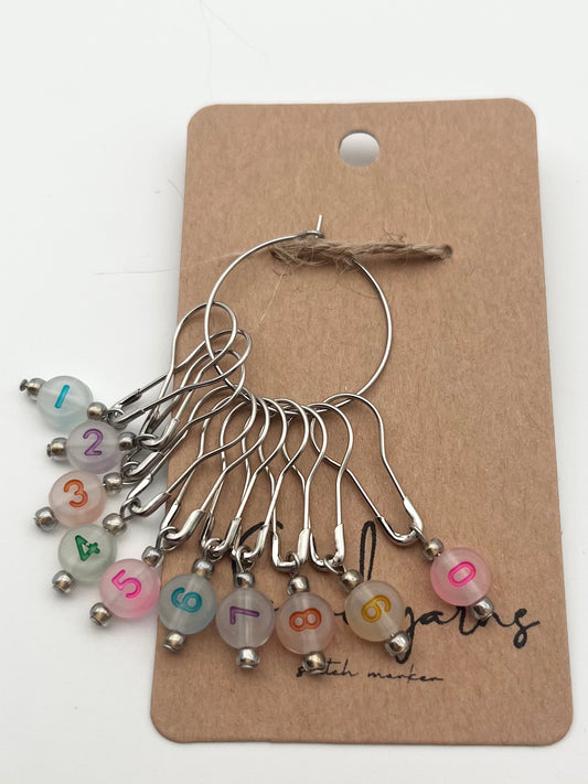 Reihenzähler 1-10 Bunt/Grau Silber