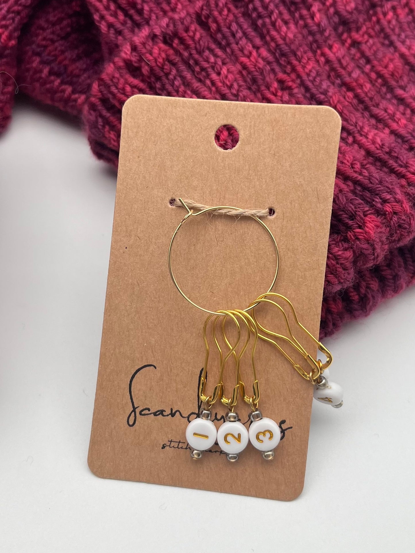 Reihenzähler 1-5 Weiß/Grau Gold