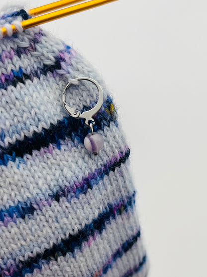 Amethyst mit Huggie 3er Set Silber