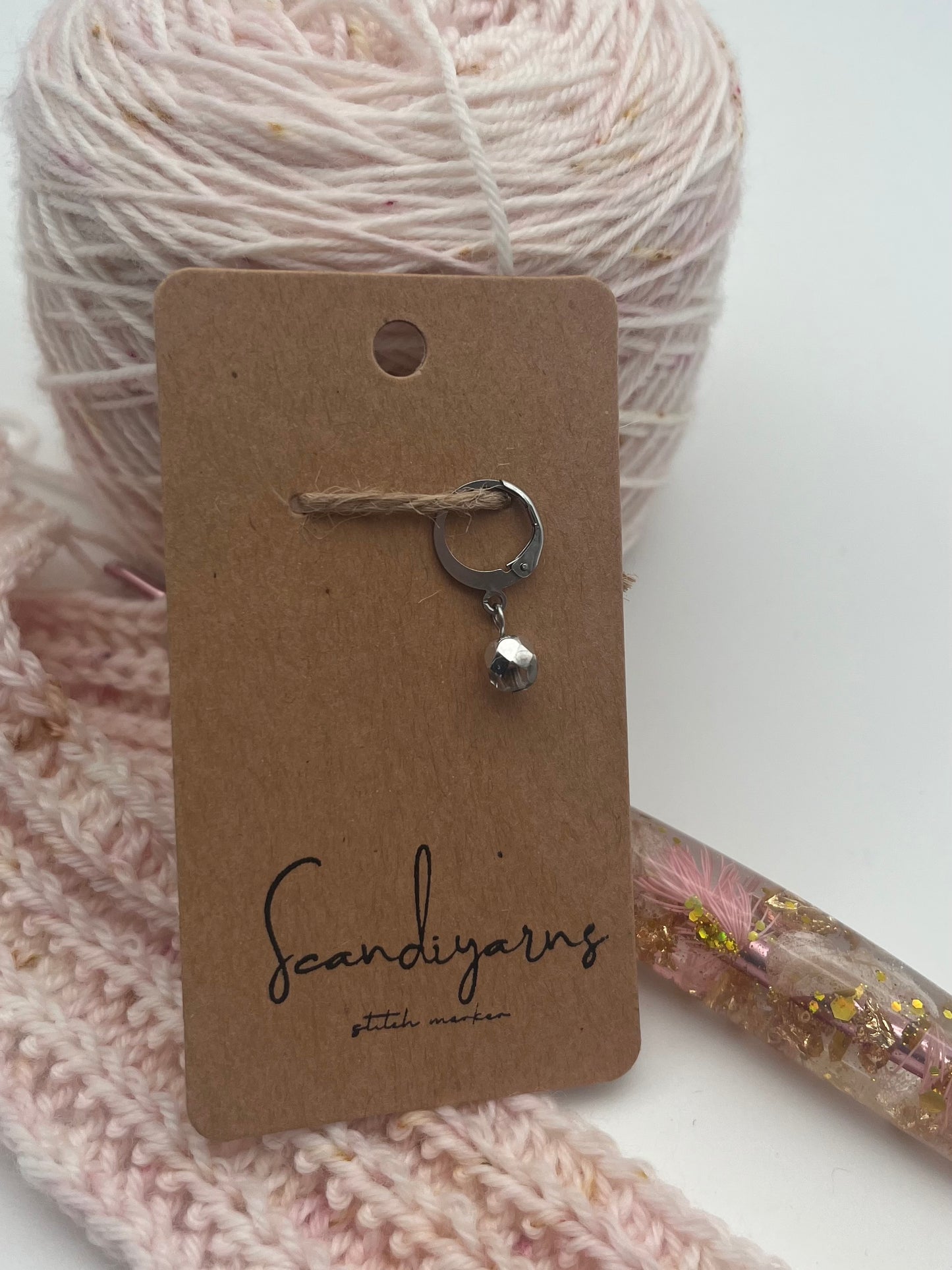 Rondellperle Silber mit Huggie Silber