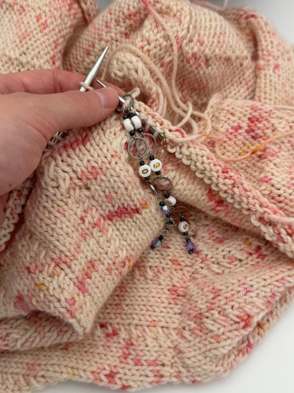 Reihenzähler 0-5 Rondellperle mit kleinem Ring Silber