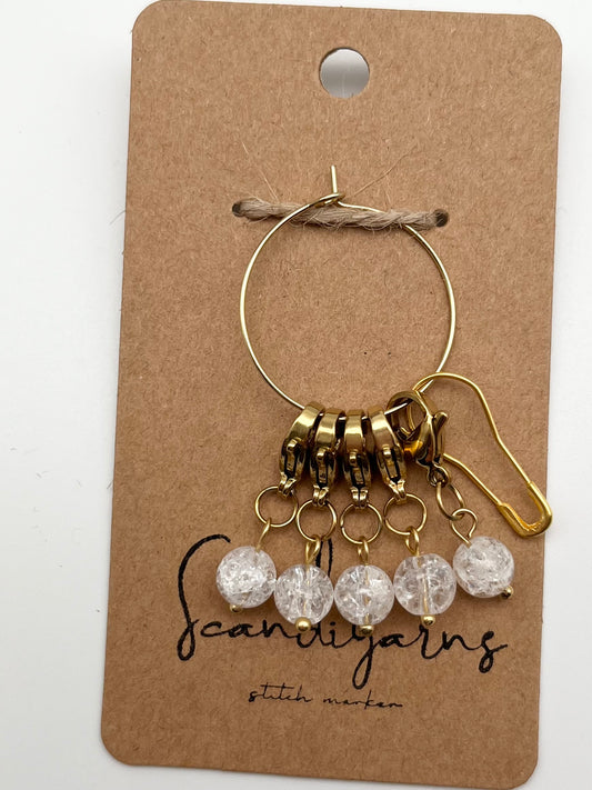 Quarz mit Karabiner 5er Set Gold