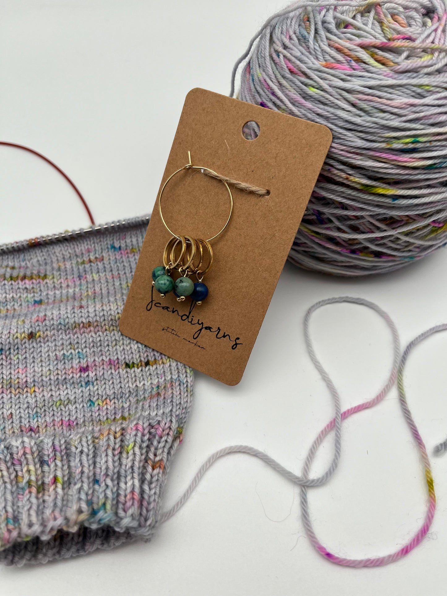 Lapislazuli mit kleinem Ring 5er Set Gold