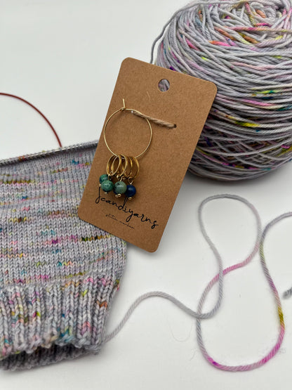 Lapislazuli mit kleinem Ring 5er Set Gold