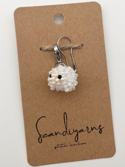 Schäfchen Weiß mit Karabiner Silber