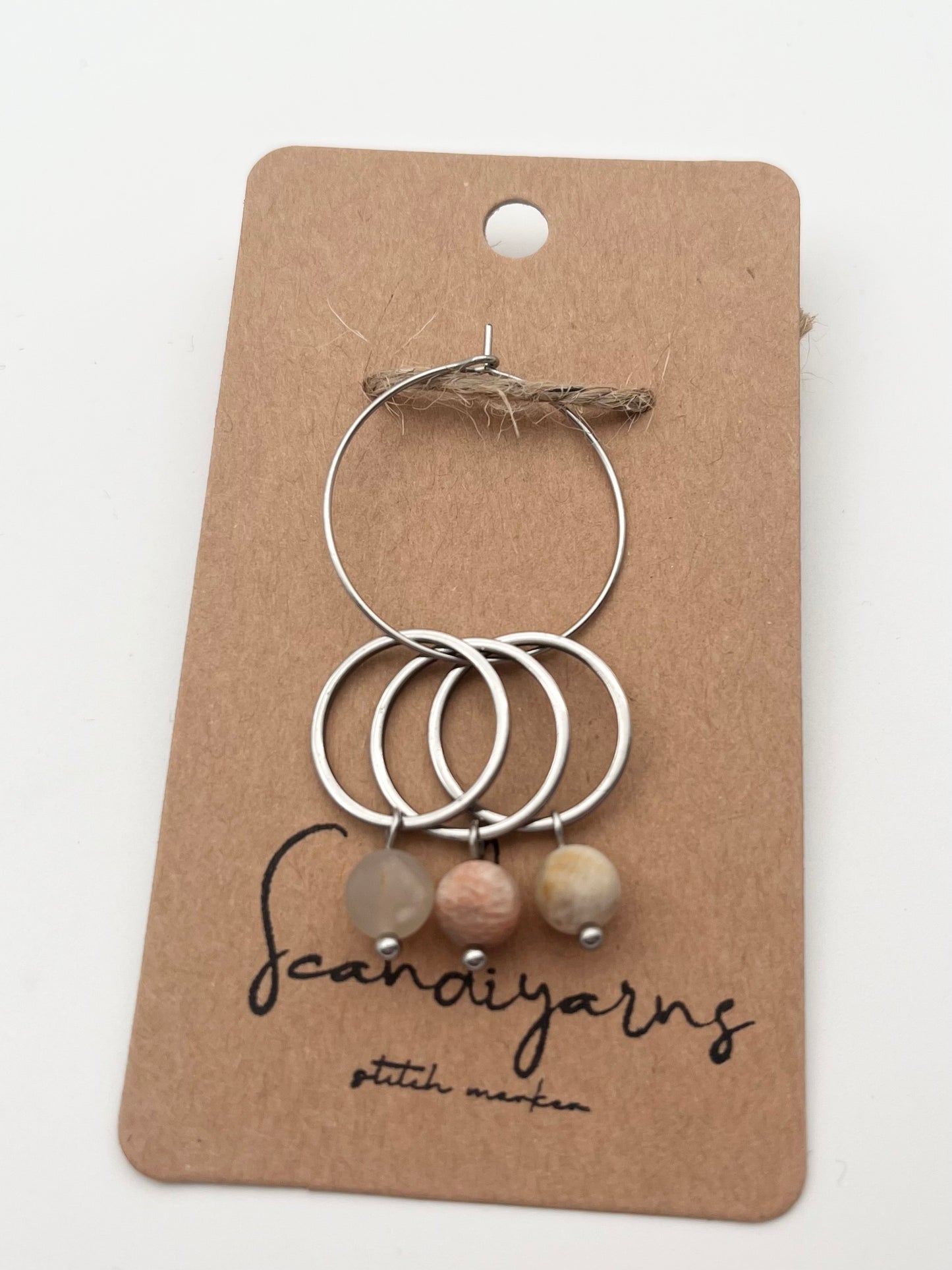 Sonnenstein mit großem Ring 3er Set Silber