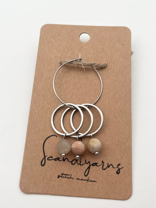 Sonnenstein mit großem Ring 3er Set Silber