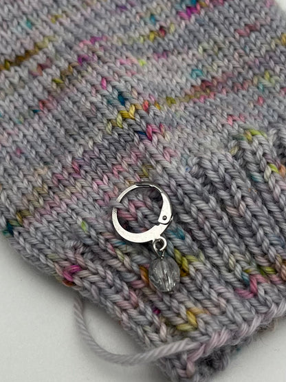 Rondellperle Silber mit Huggie Silber