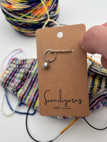 Rondellperle Silber mit kleinem Ring Silber