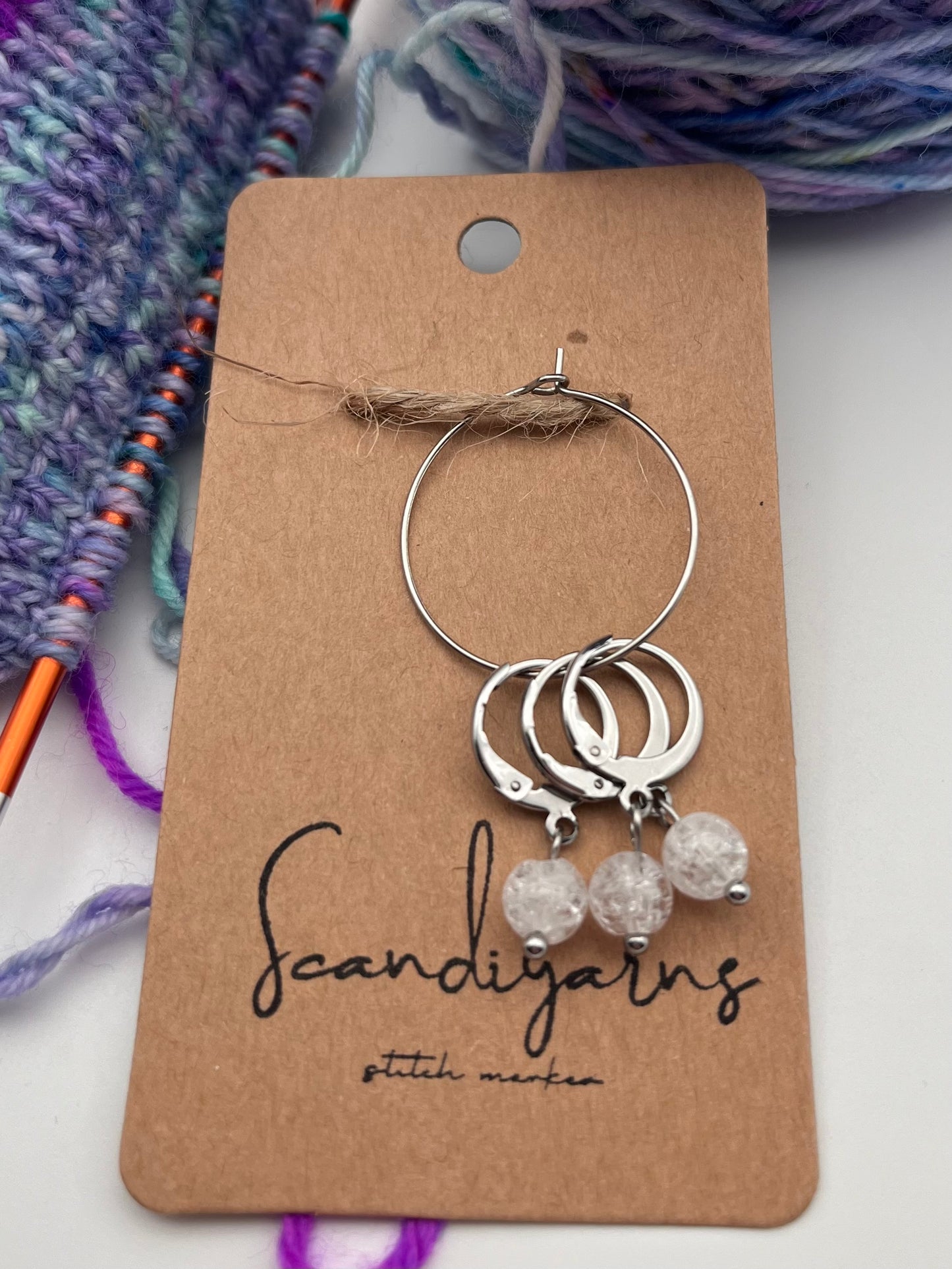 Quarz mit Huggie 3er Set Silber