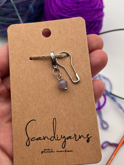 Amethyst mit Karabiner Silber