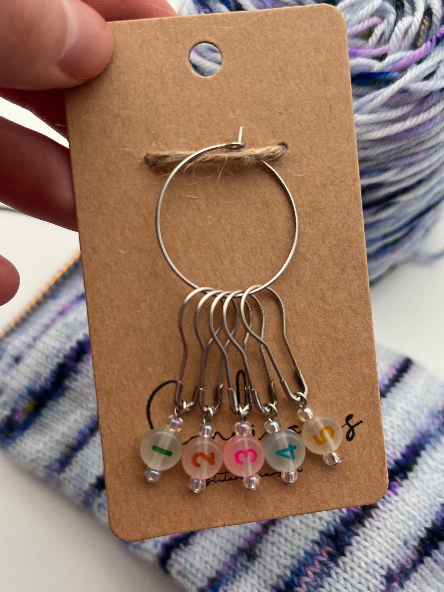 Reihenzähler 1-5 Bunt/Rosa Silber