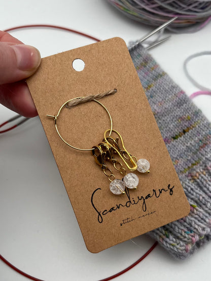 Quarz mit Karabiner 3er Set Gold