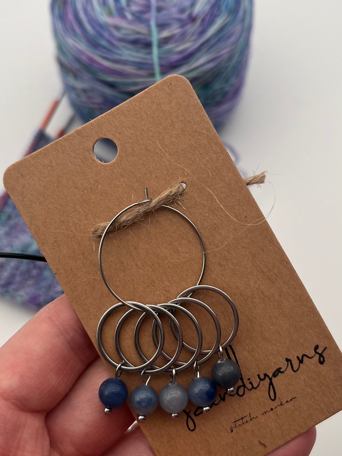 Aventurin mit großem Ring 5er Set Silber