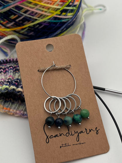 Lapislazuli mit kleinem Ring 5er Set Silber