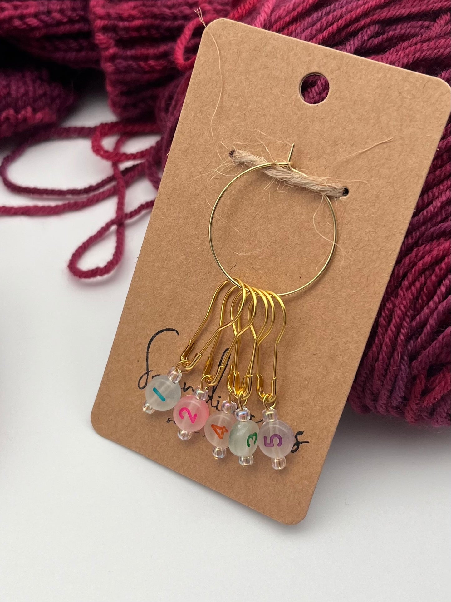 Reihenzähler 1-5 Bunt/Rosa Gold