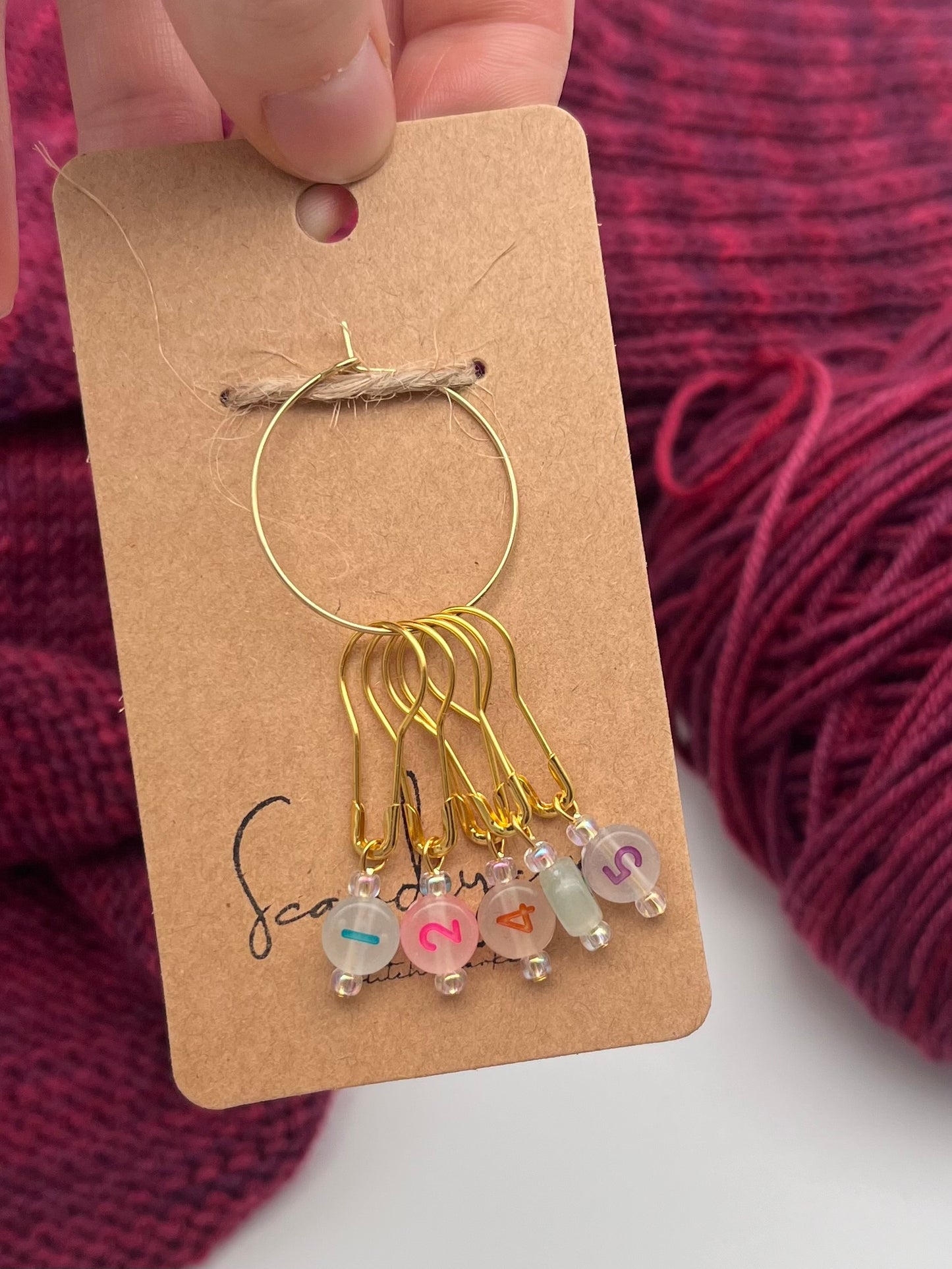 Reihenzähler 1-5 Bunt/Rosa Gold