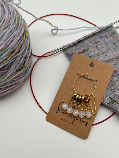 Quarz mit Karabiner 5er Set Gold