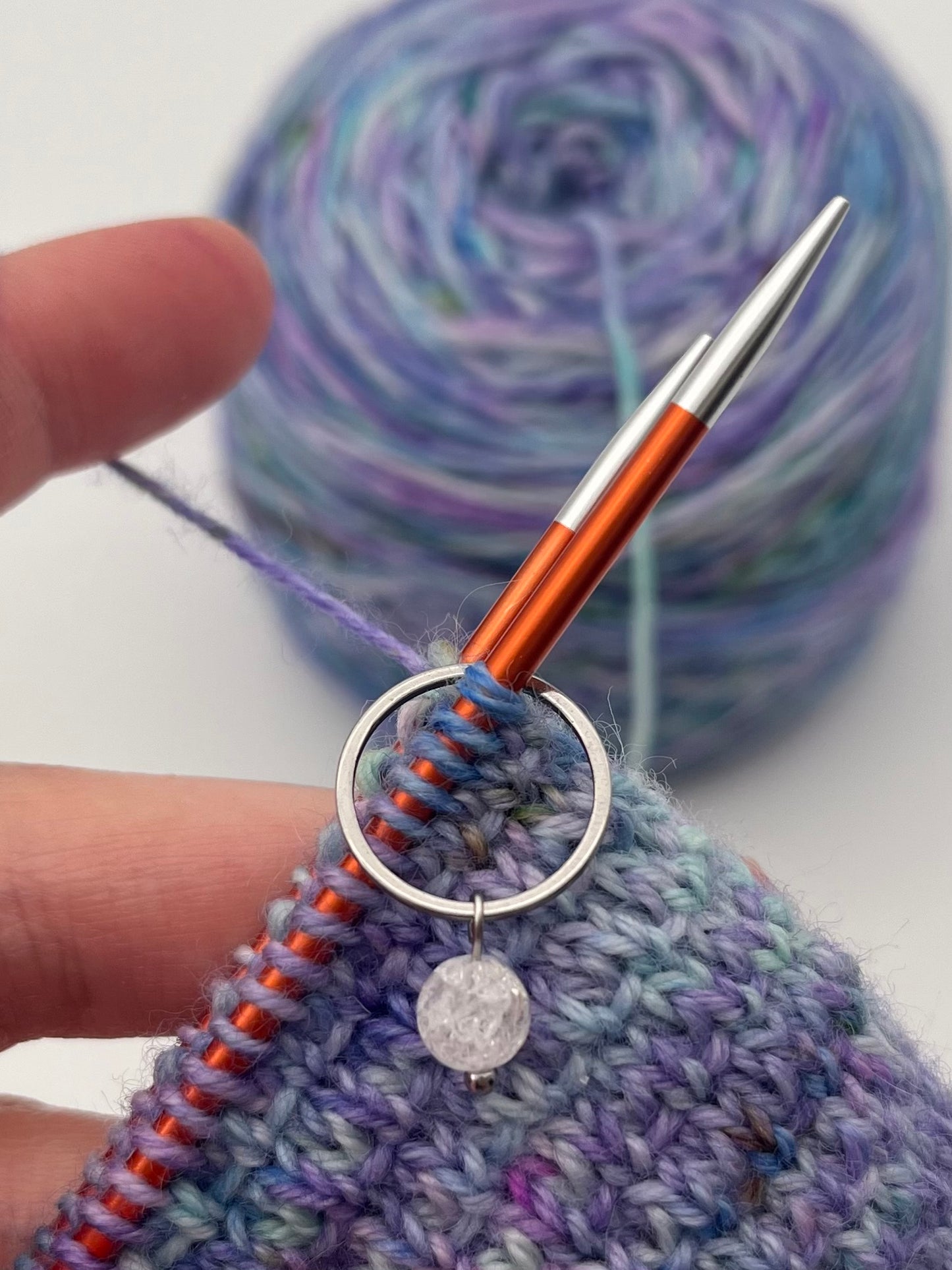 Quarz mit großem Ring 5er Set Silber