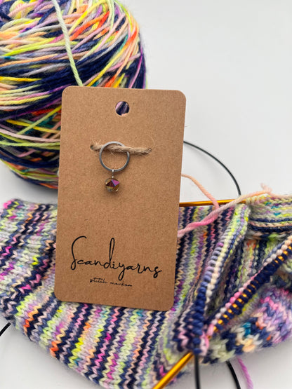 Facettperle Rosa mit kleinem Ring Silber