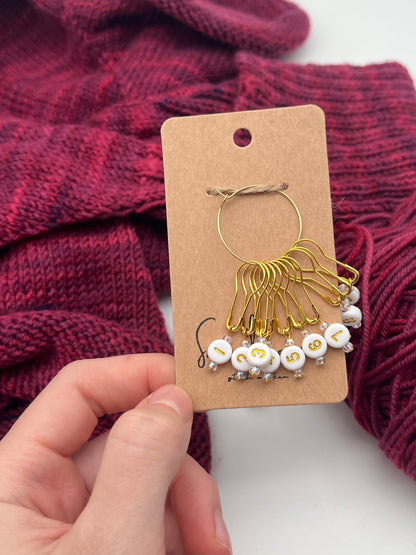 Reihenzähler 1-10 Weiß/Rosa Gold