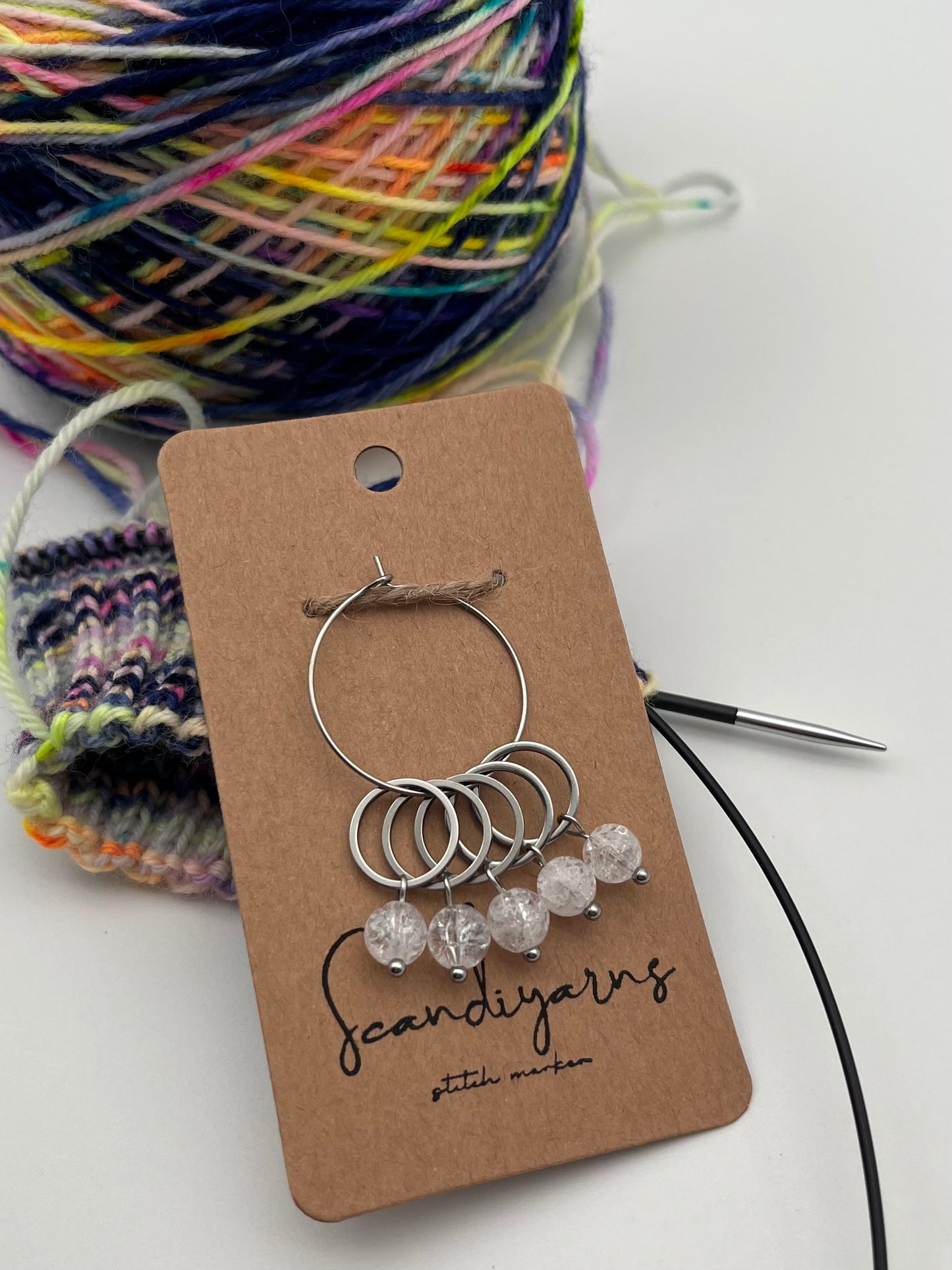 Quarz mit kleinem Ring 5er Set Silber